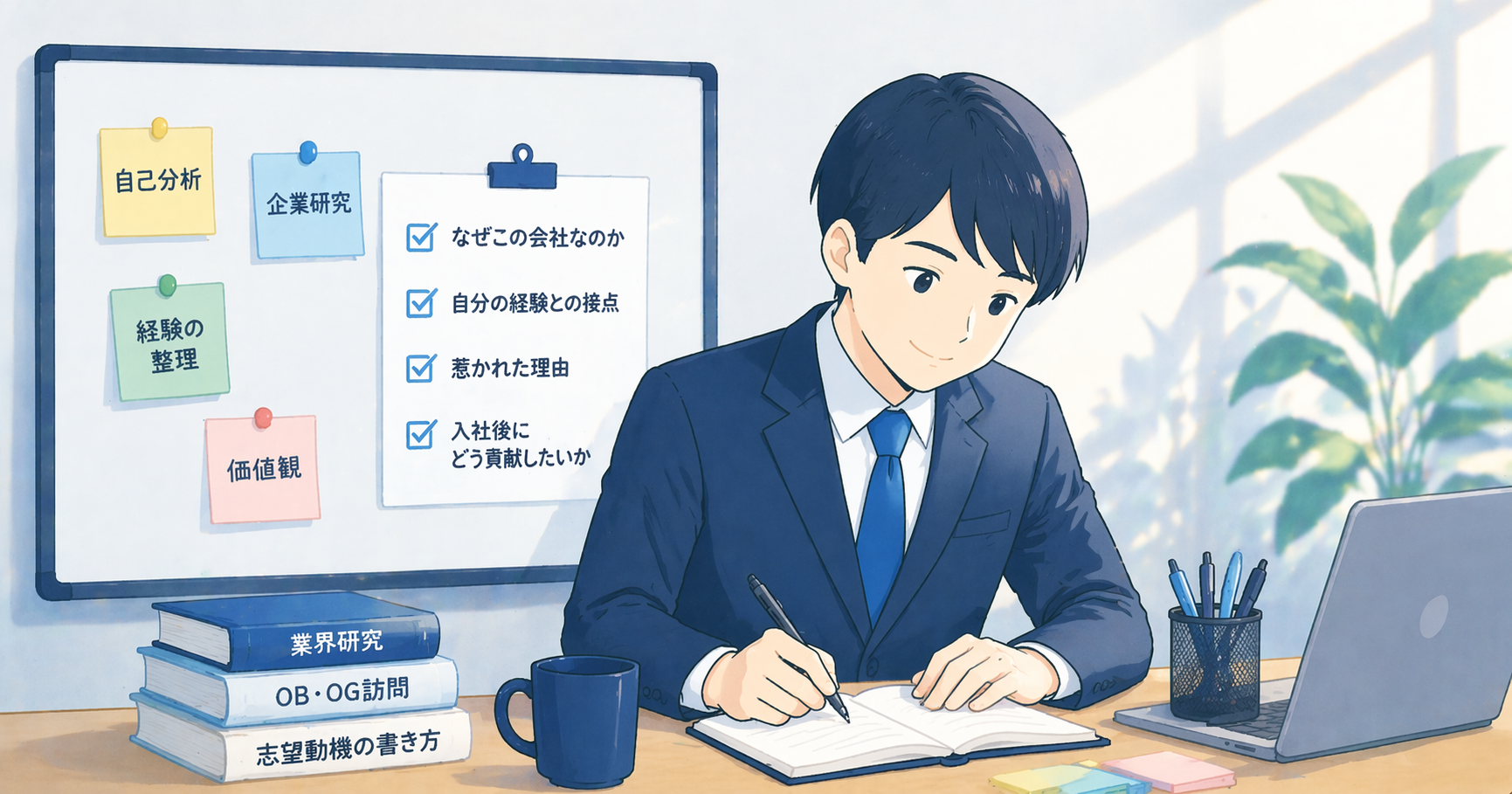 志望動機を見直すイメージ