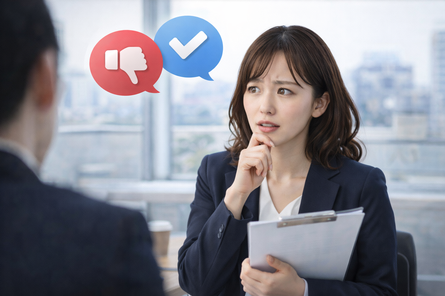 企業との接点を整理しながら自然に伝える準備をしているイメージ