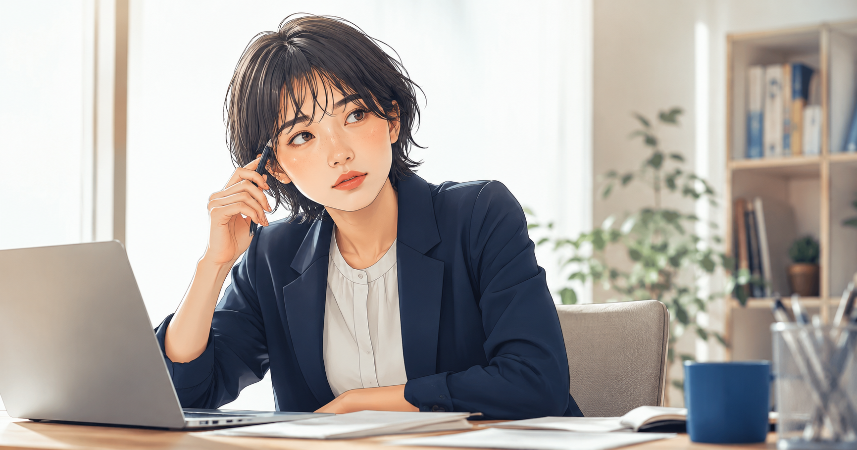 挫折経験ESで何を書けばよいか考えている就活生のイメージ