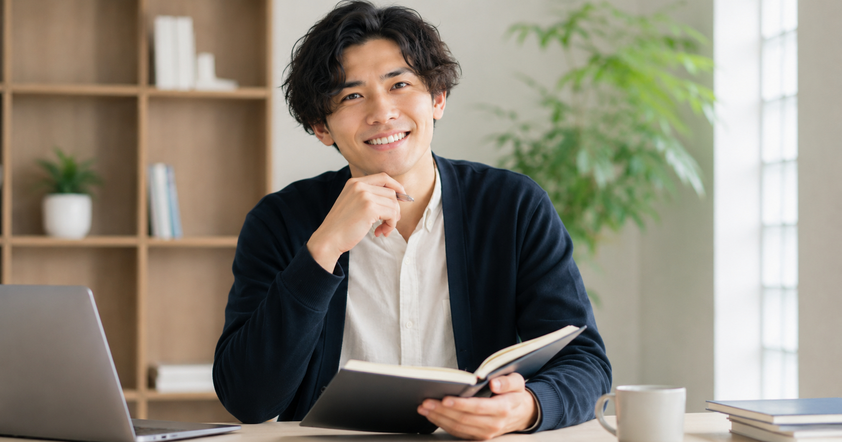 自己紹介で使う性格の言い換え方を理解して前向きな表情になっている就活生のイメージ
