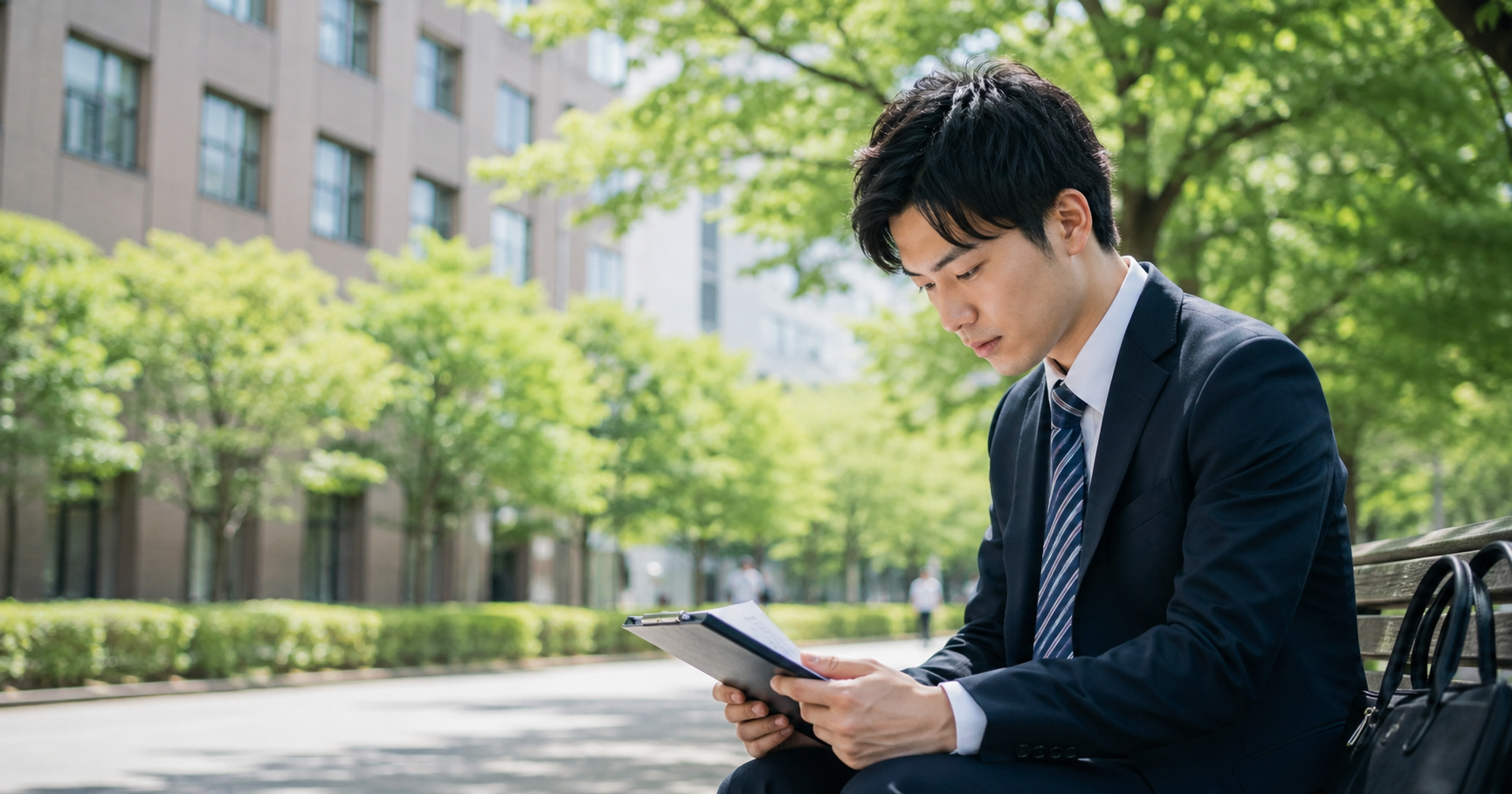 学業やゼミ内容をどう分かりやすく説明するか考えている就活生のイメージ