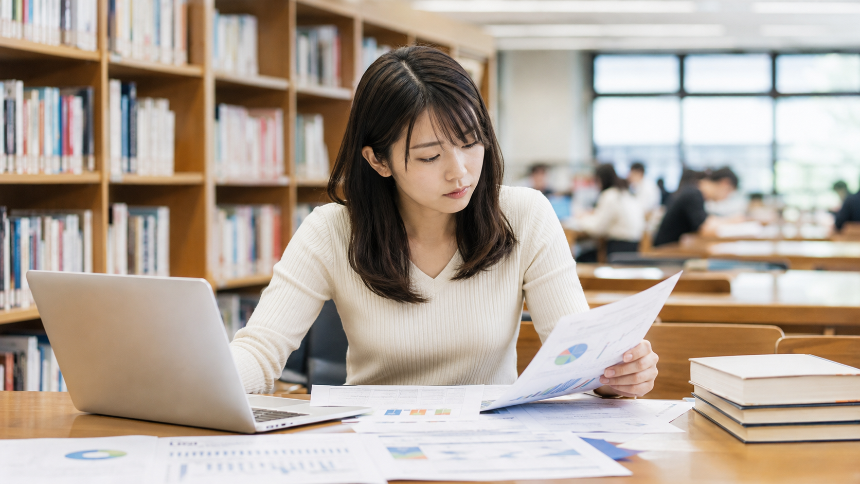 企業研究の進め方を理解して前向きに取り組む就活生のイメージ
