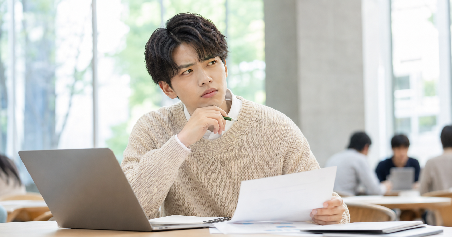 OpenWorkの口コミを見て企業研究にどう活かすか考えている就活生のイメージ
